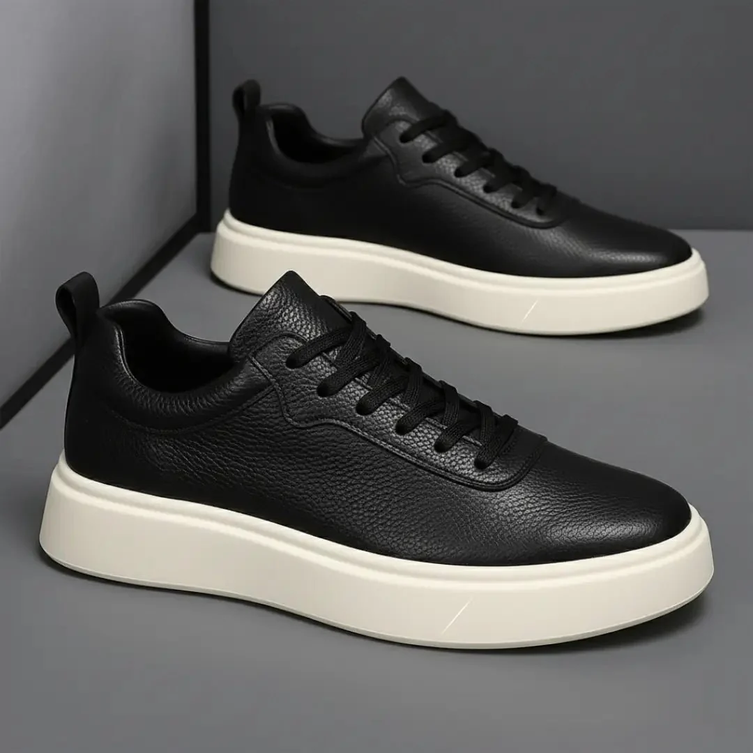 Sneakers Cuir Grainé  - Tres Confortable - Image 4