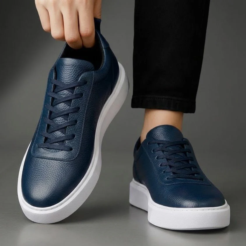 Sneakers Cuir Grainé  - Tres Confortable - Image 6