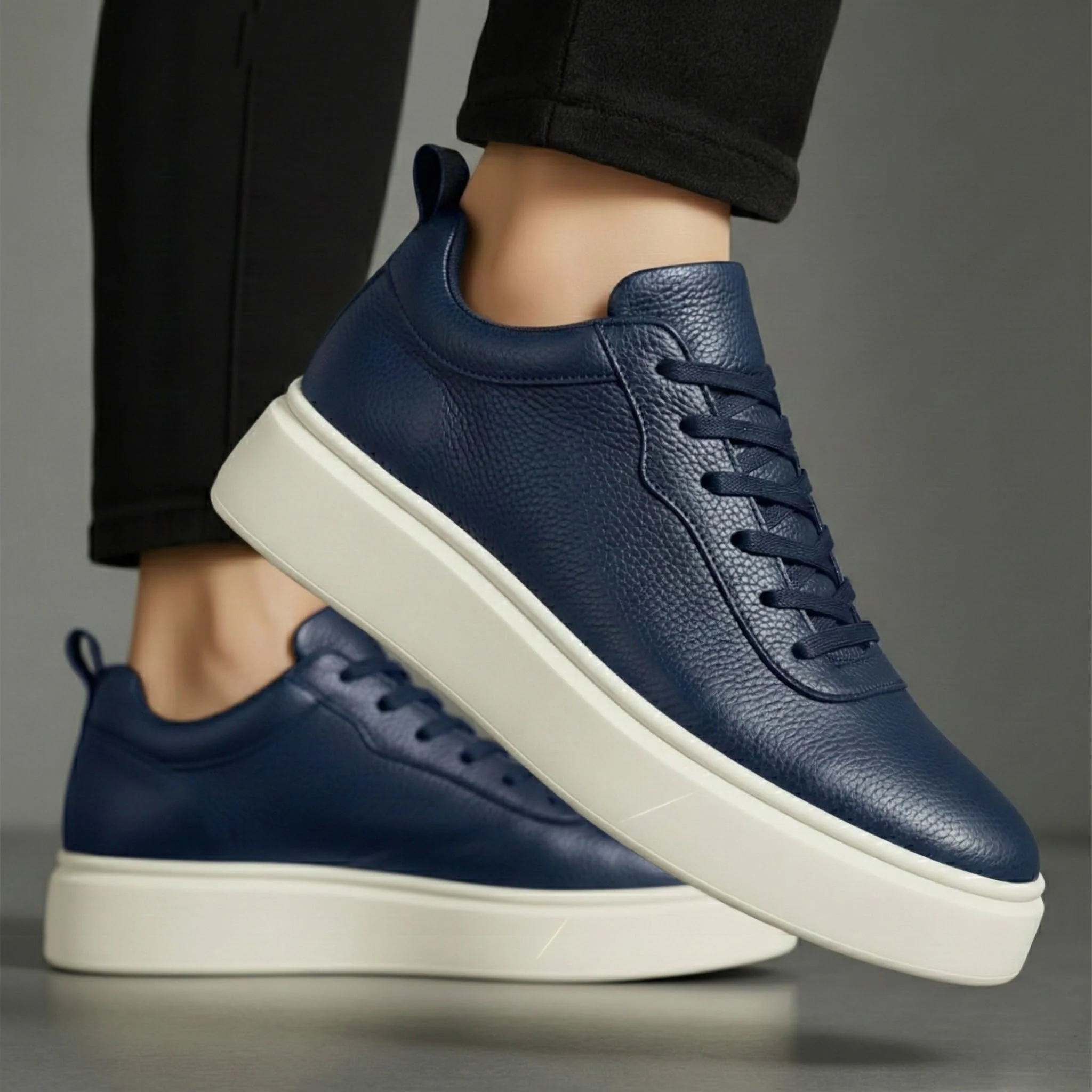 Sneakers Cuir Grainé  - Tres Confortable - Image 7