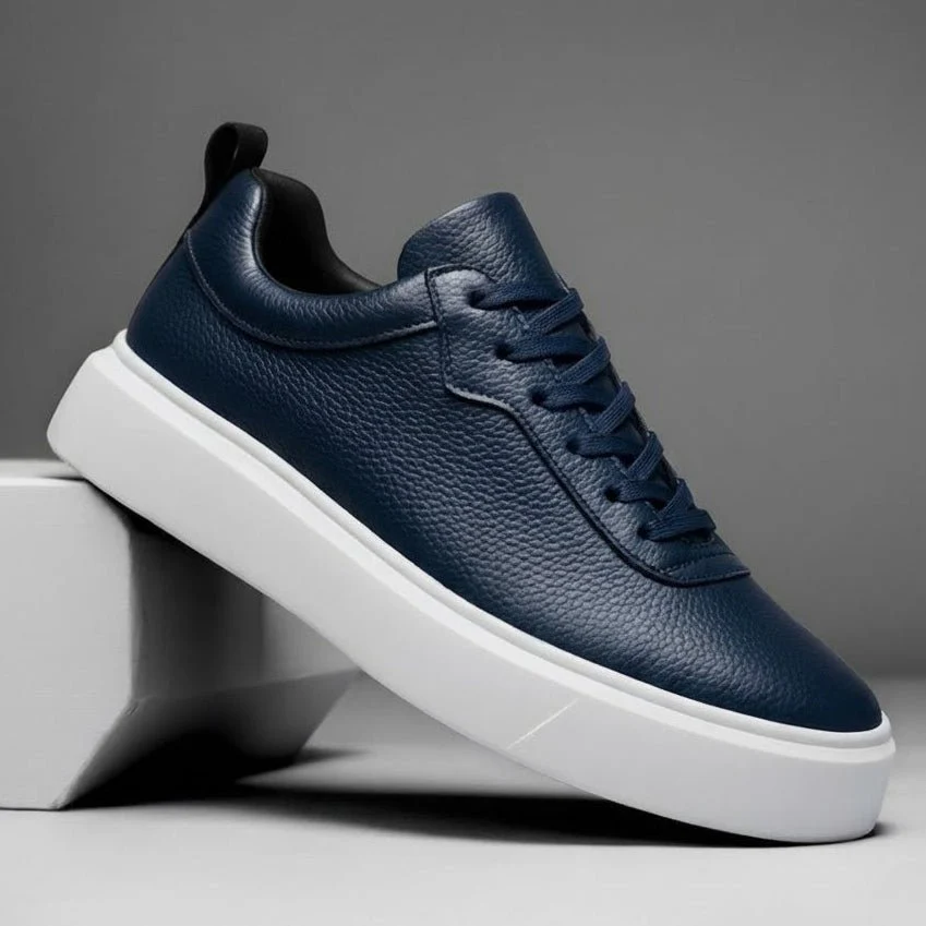 Sneakers Cuir Grainé  - Tres Confortable - Image 8