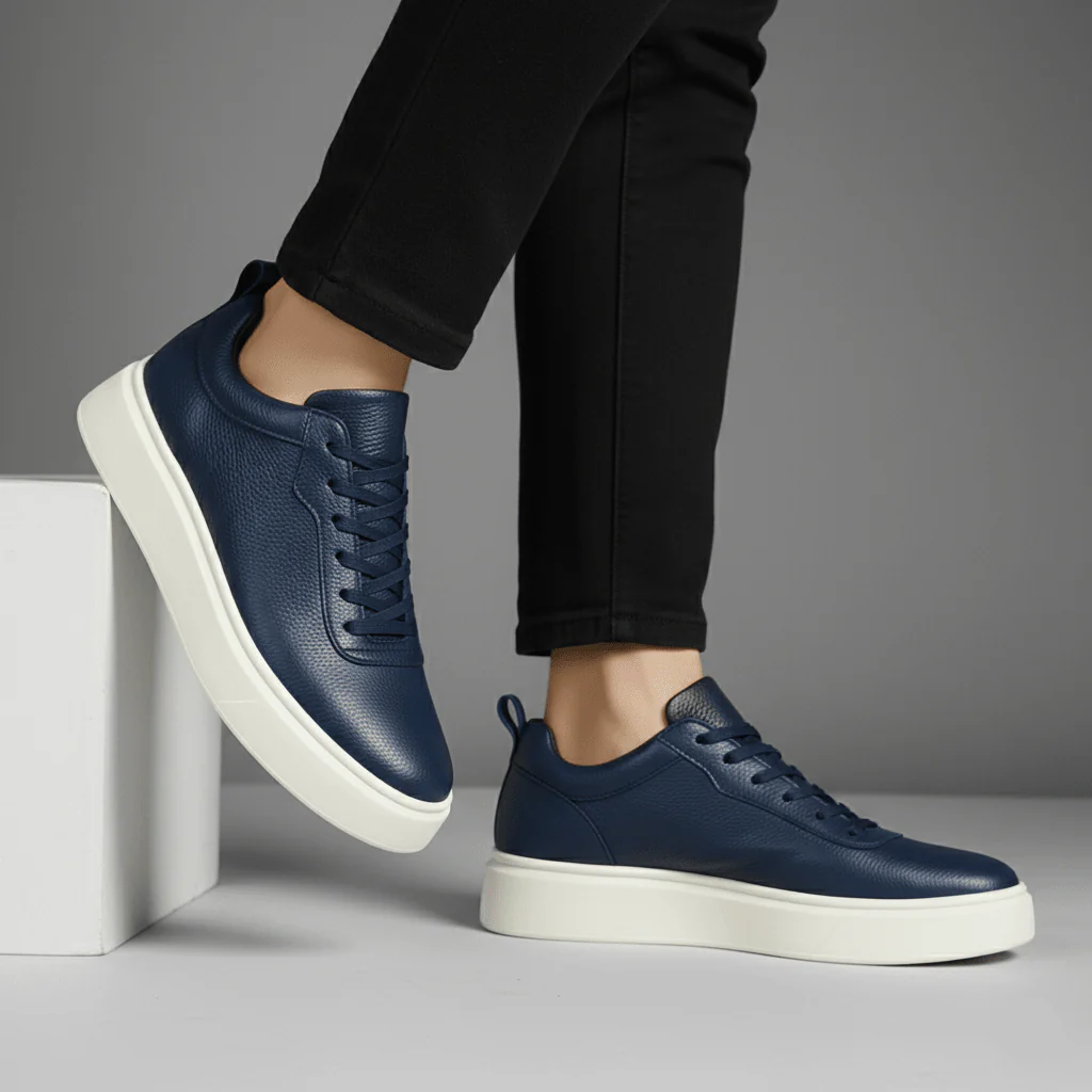 Sneakers Cuir Grainé  - Tres Confortable - Image 9