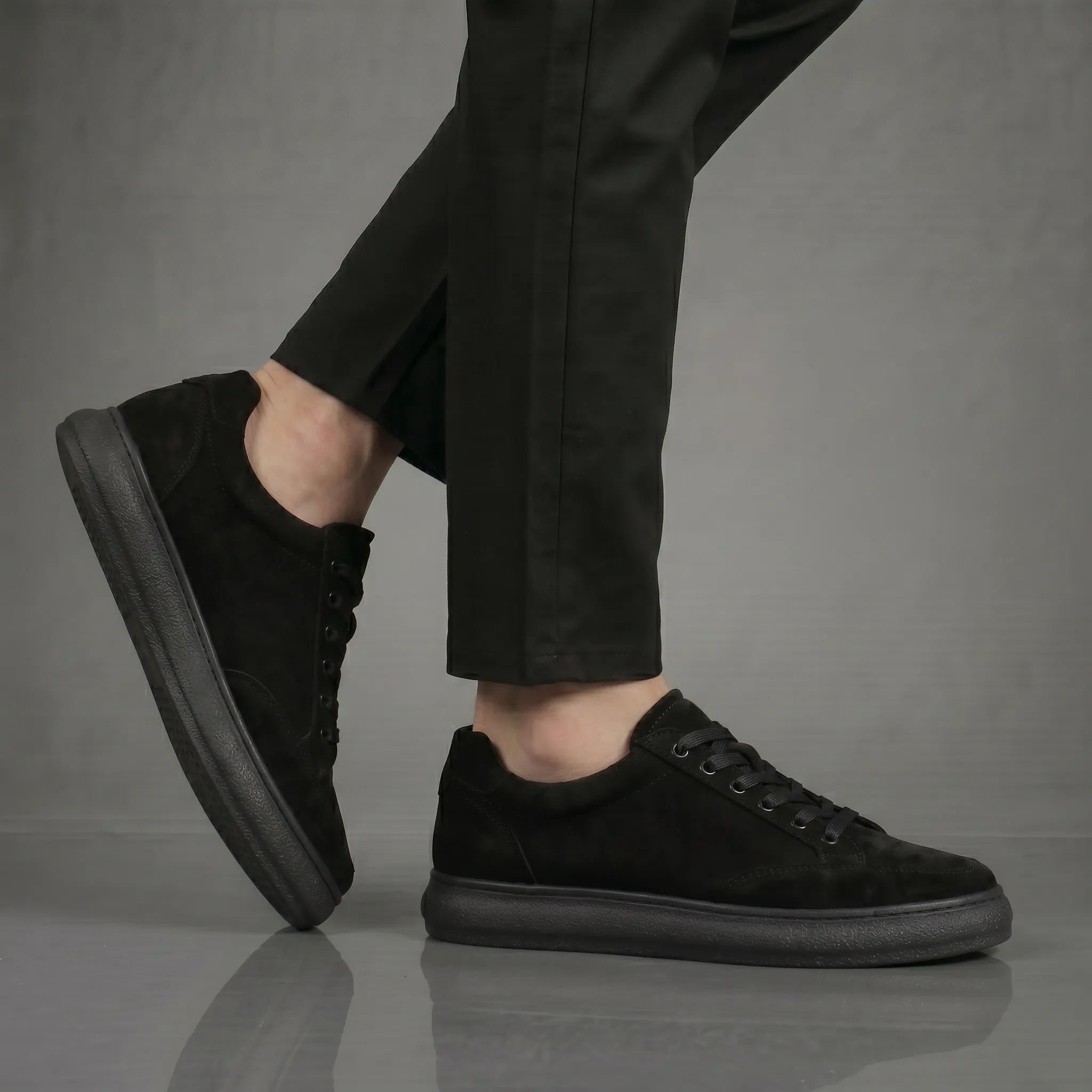Sneakers Noir Daim - Tres Confortable - Image 6