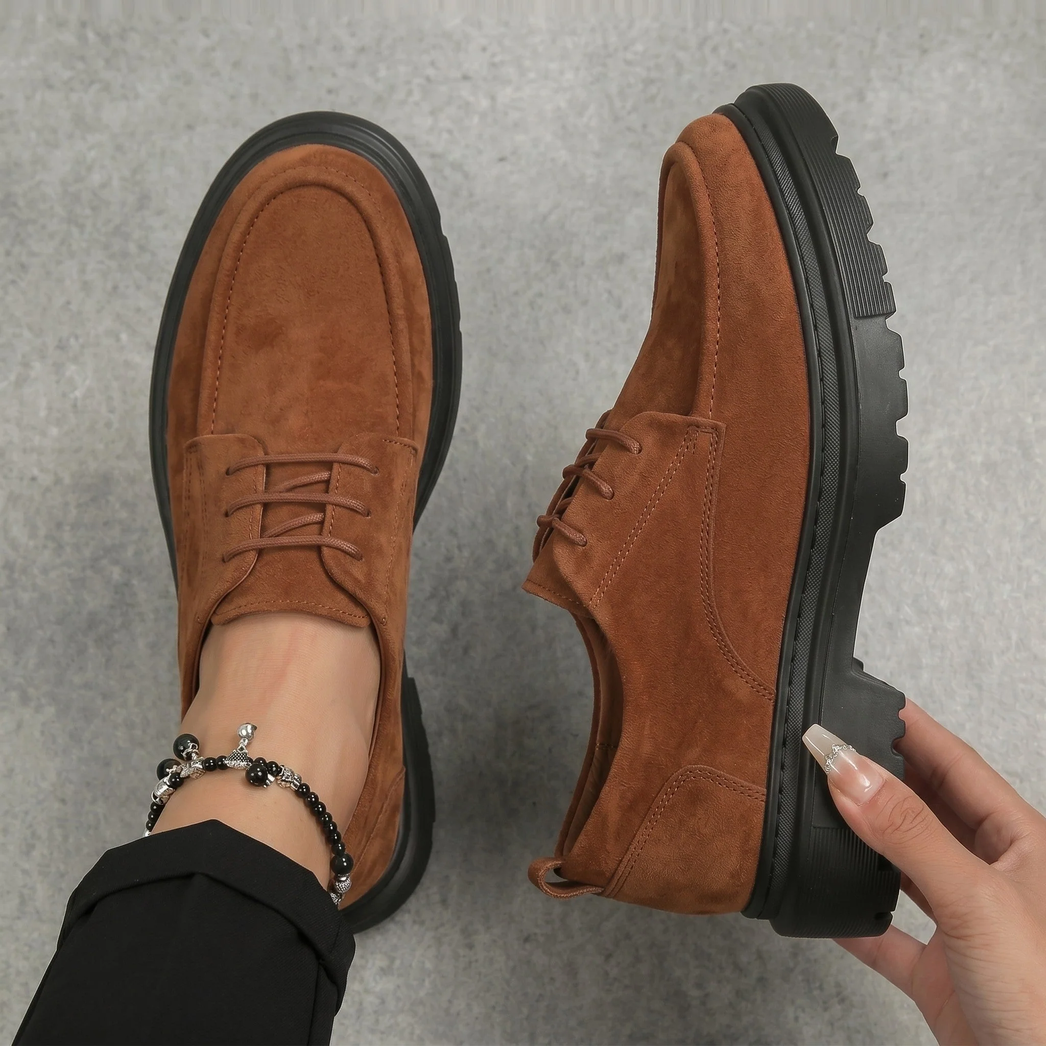 Chaussure Camel Suede Daim Tres Confortable - Femme - Image 3