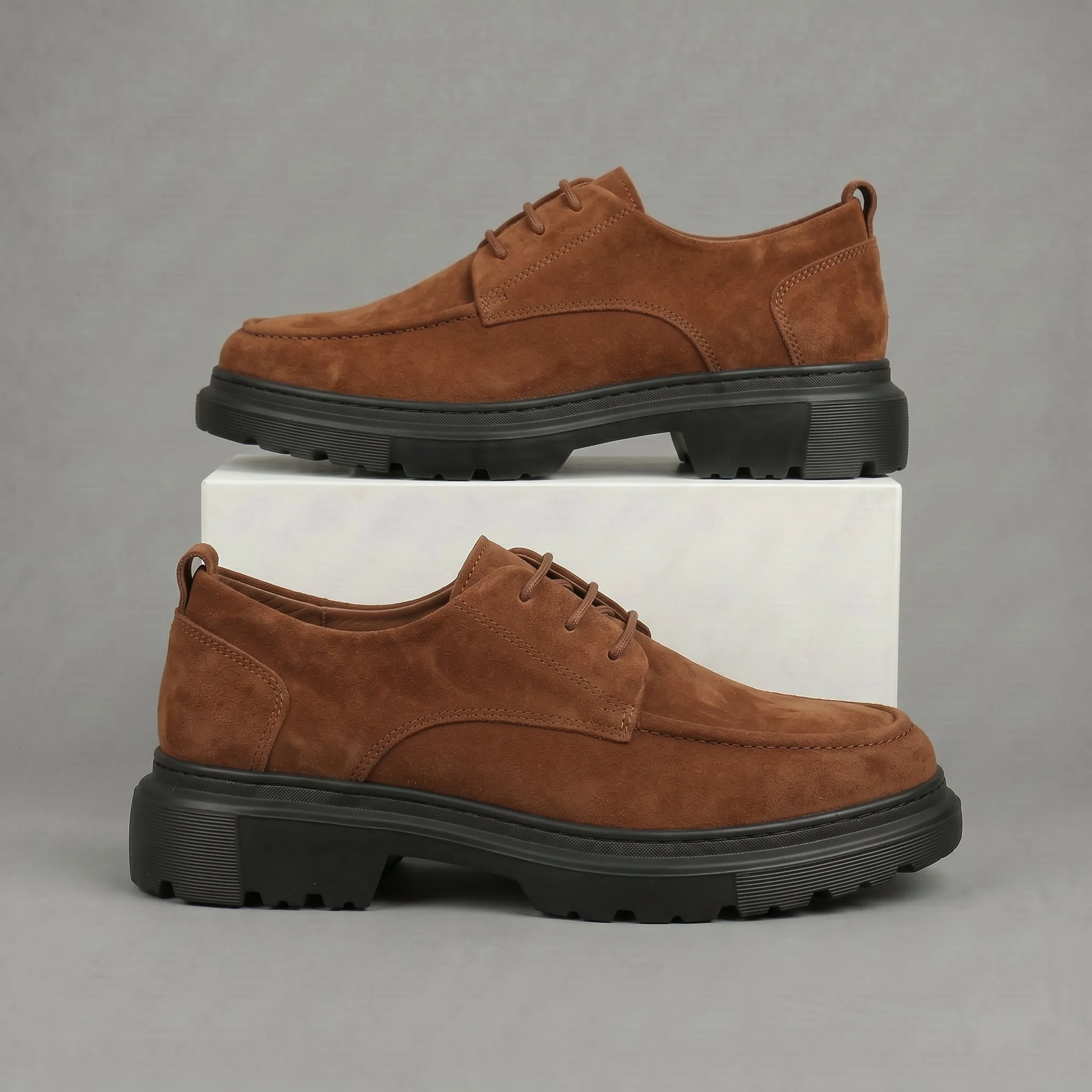 Chaussure Camel Suede Daim Tres Confortable - Femme - Image 4