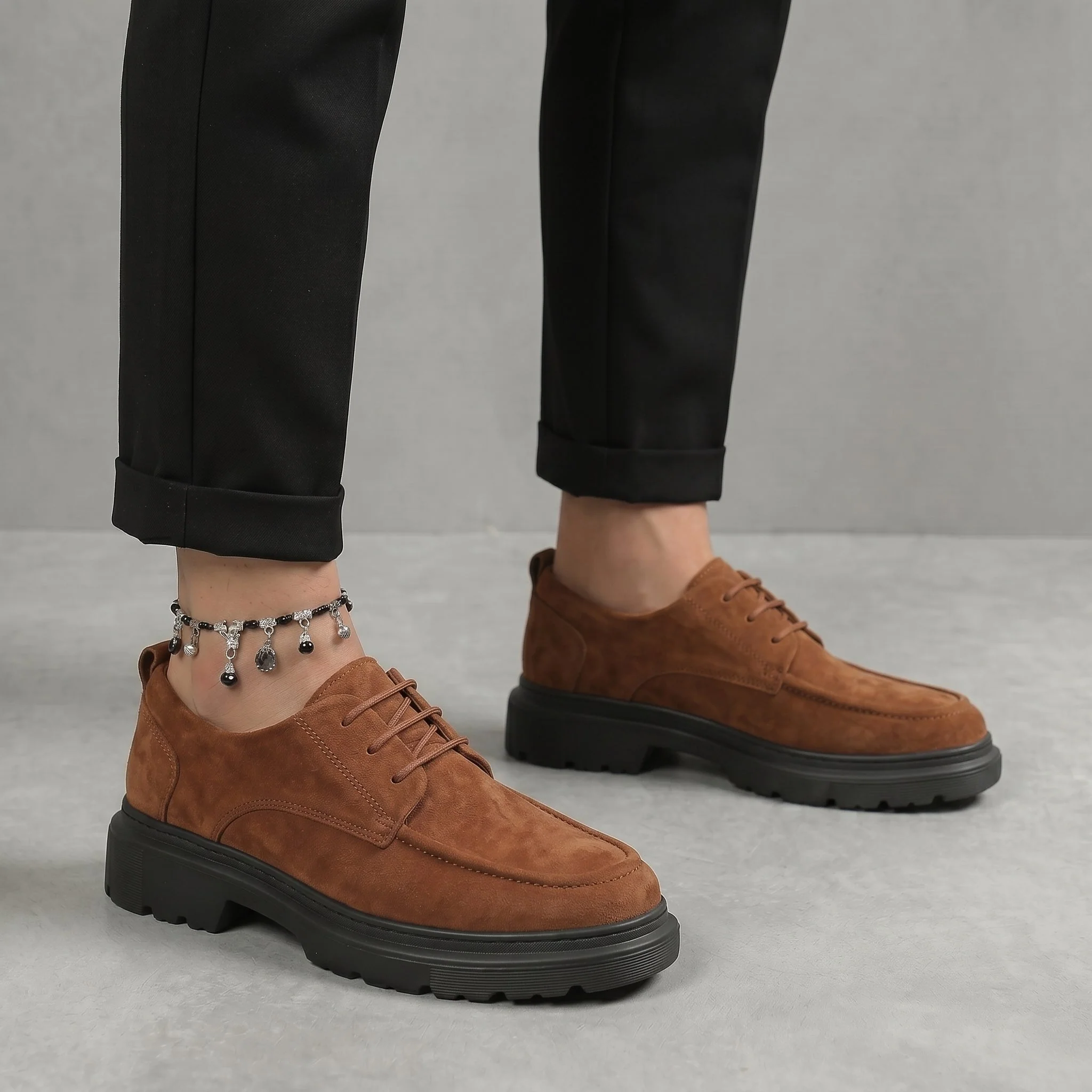 Chaussure Camel Suede Daim Tres Confortable - Femme - Image 6
