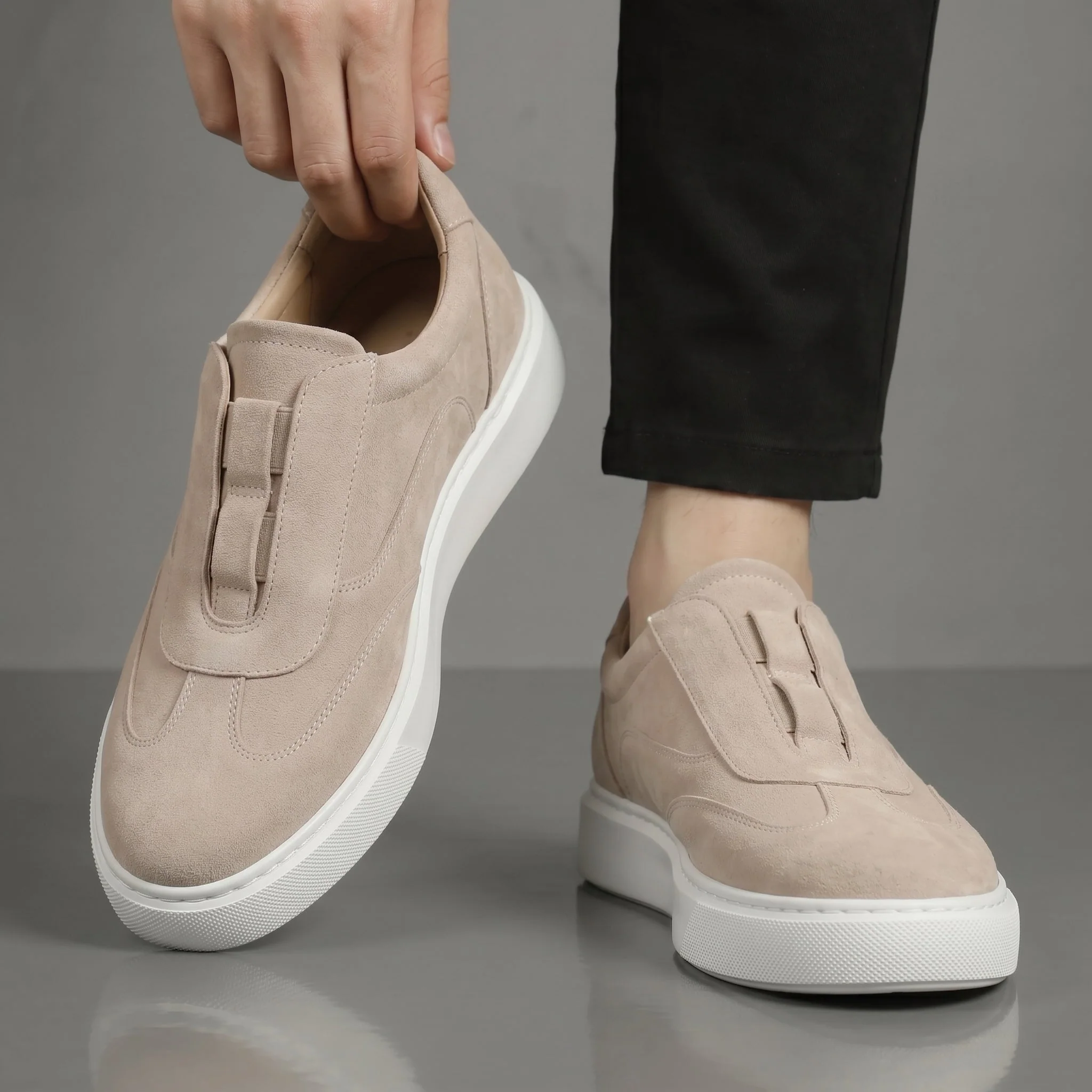 Sneakers Beige en Daim - Tres Confortable - Image 3