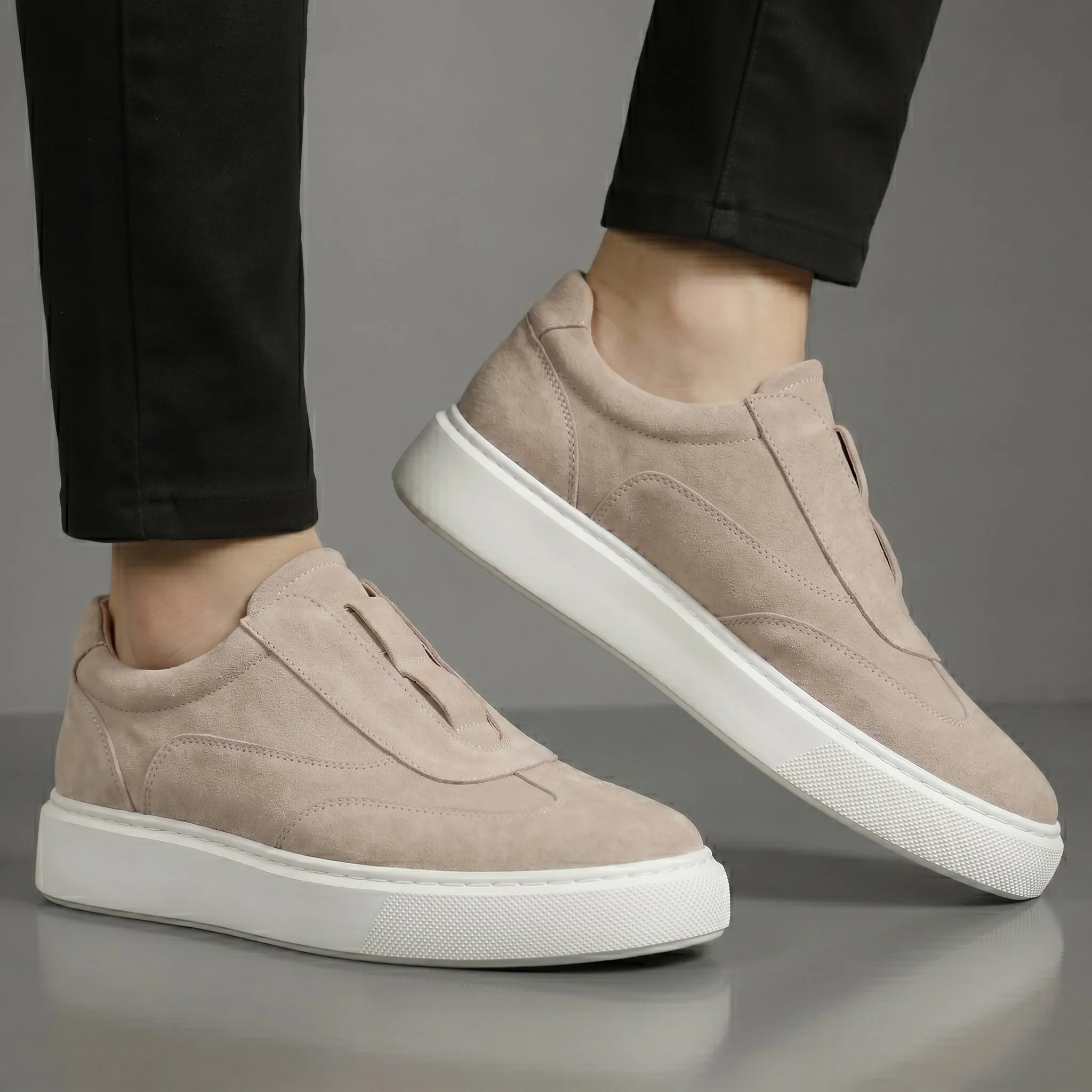 Sneakers Beige en Daim - Tres Confortable - Image 5