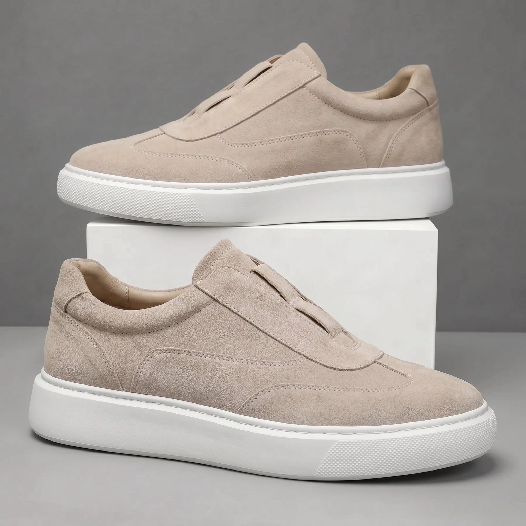 Sneakers Beige en Daim - Tres Confortable - Image 6