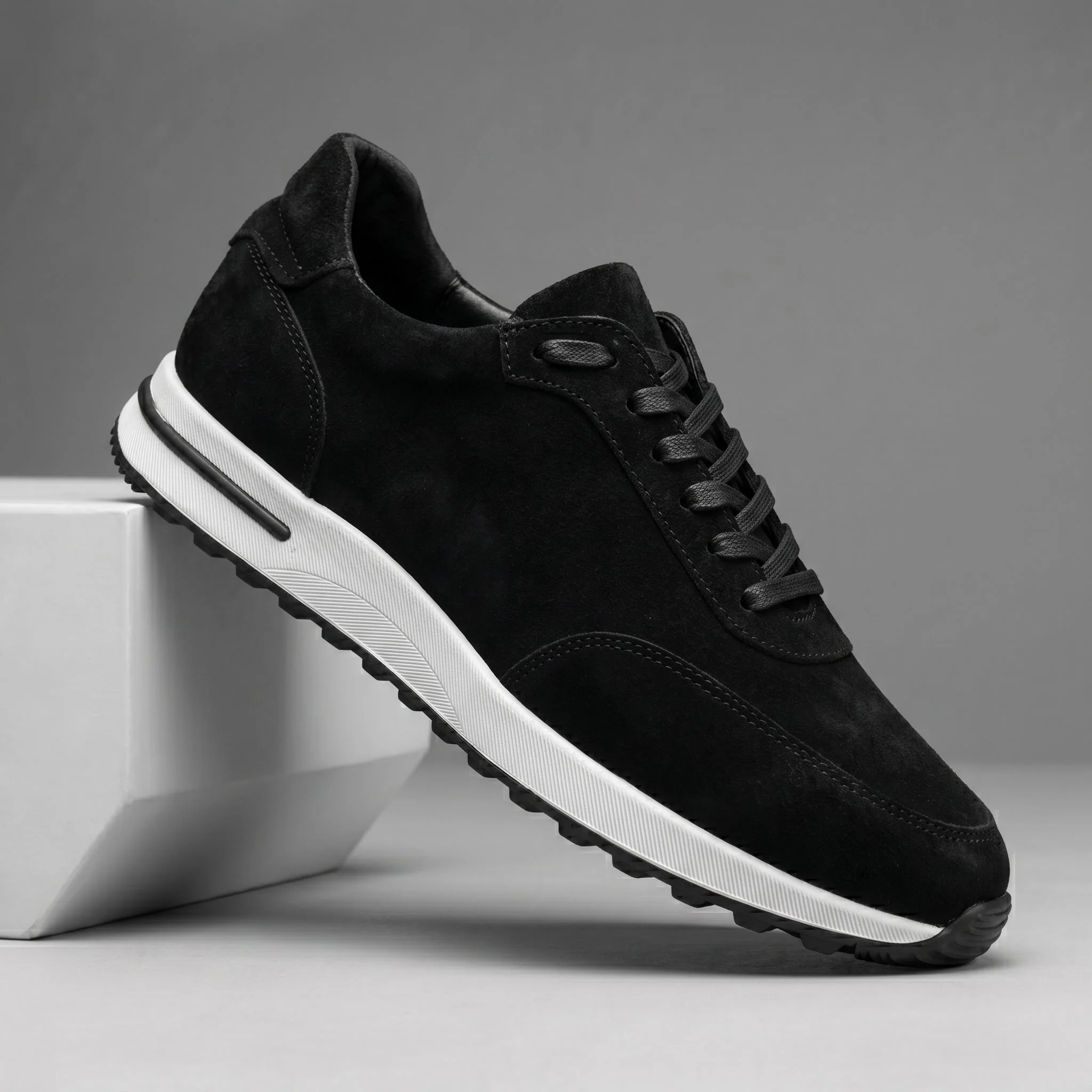 Sneakers Noir en Daim - Ultra Confortable - Image 3