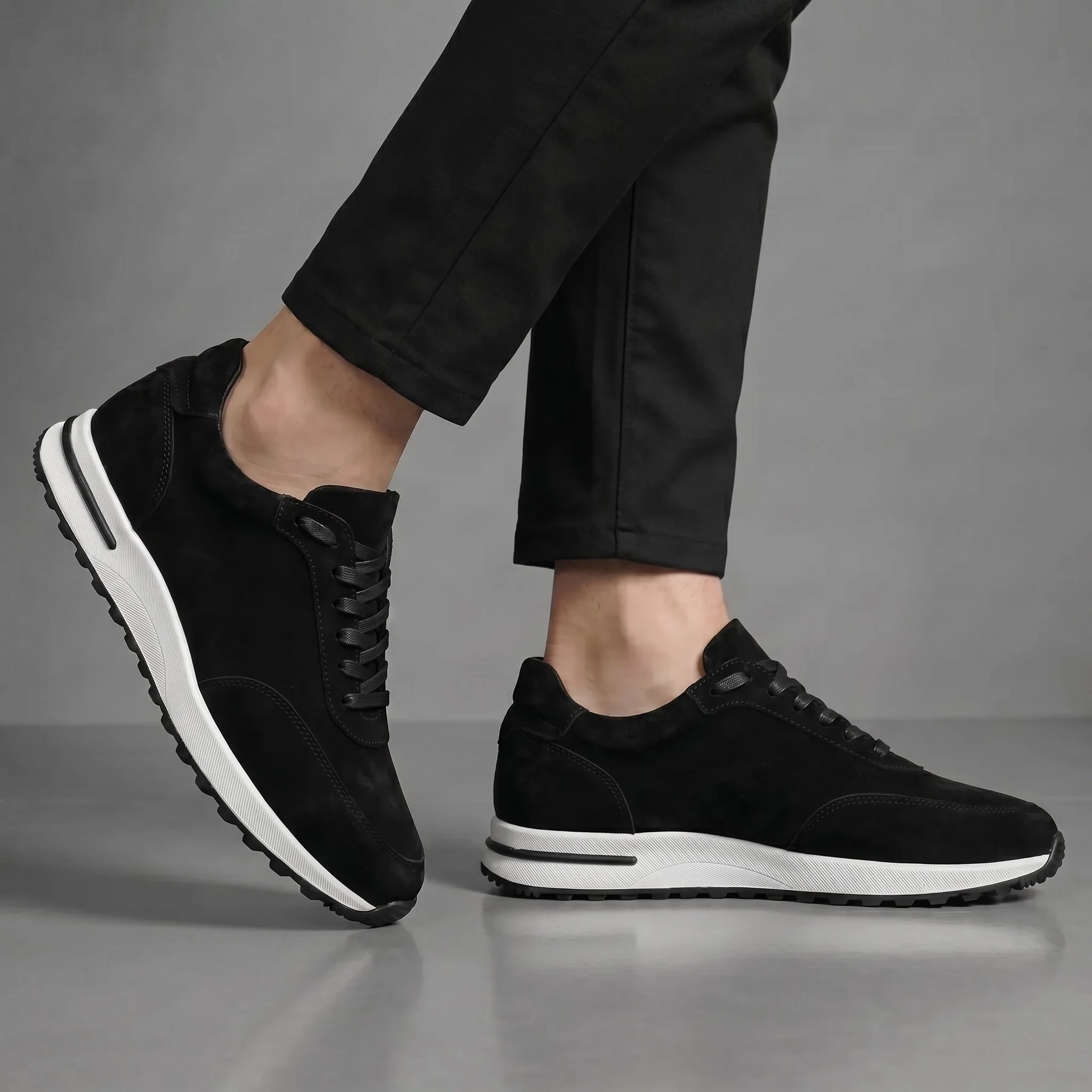 Sneakers Noir en Daim - Ultra Confortable - Image 4