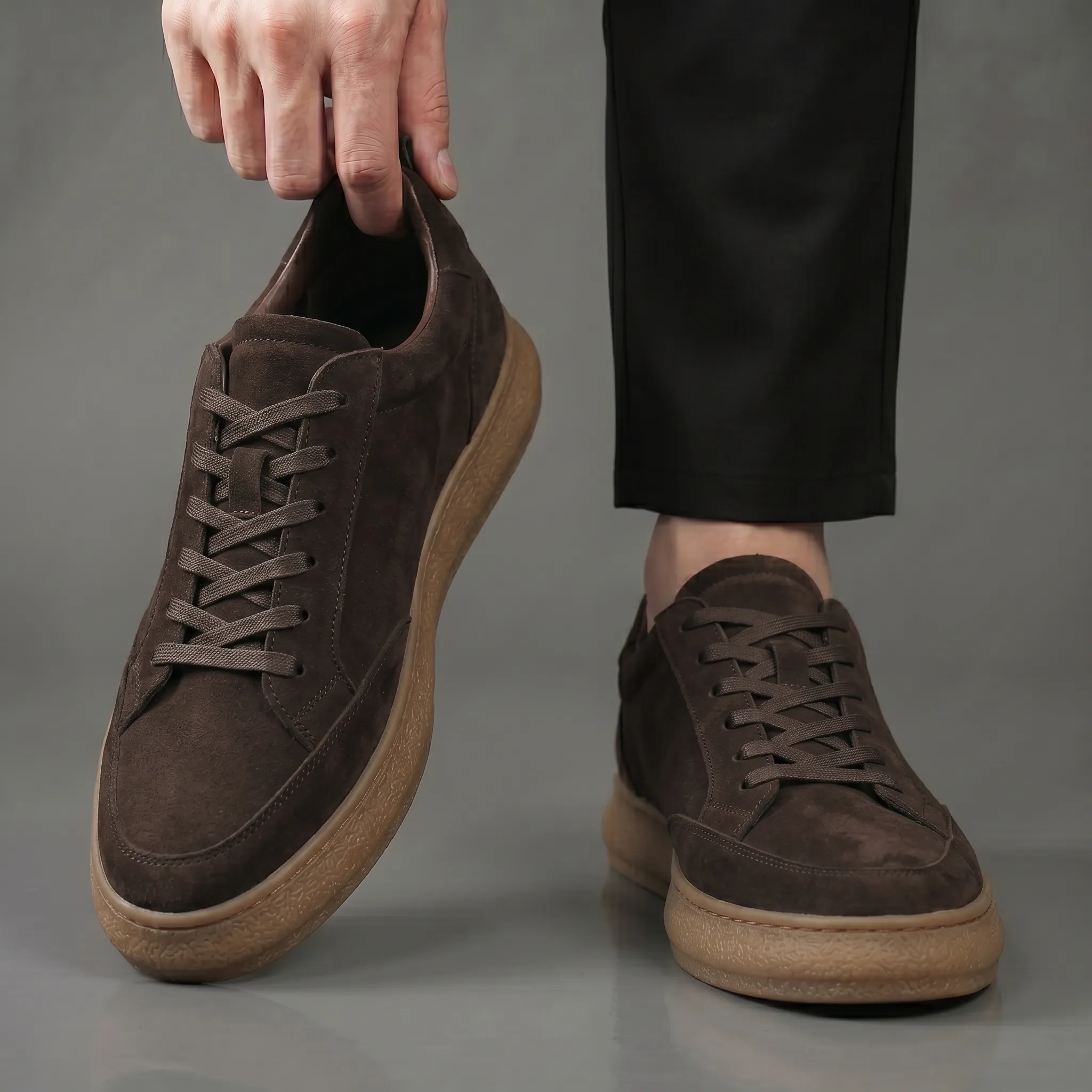 Sneakers Marron Daim - Tres Confortable - Image 3