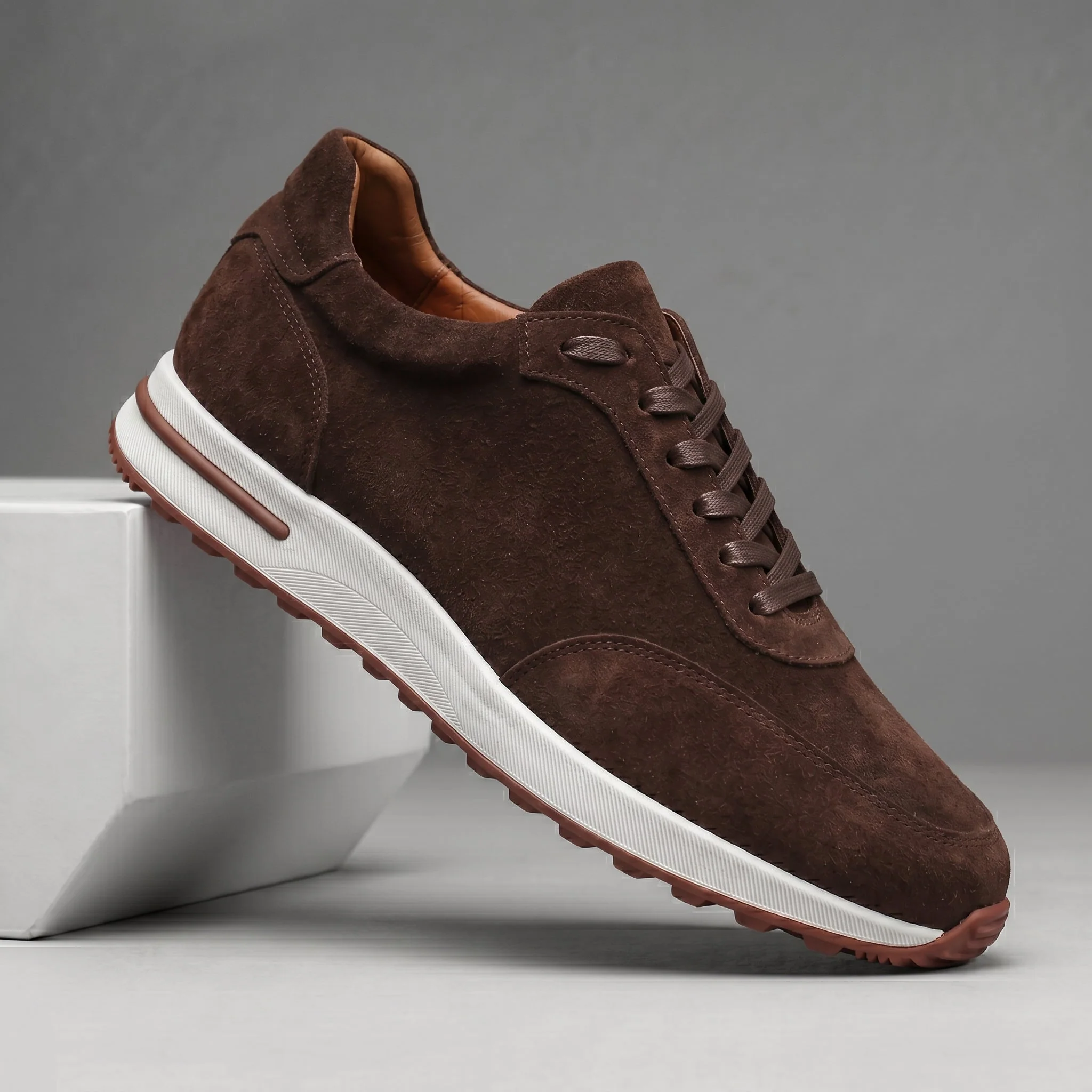 Sneakers Marron en Daim - Ultra Confortable - Image 2