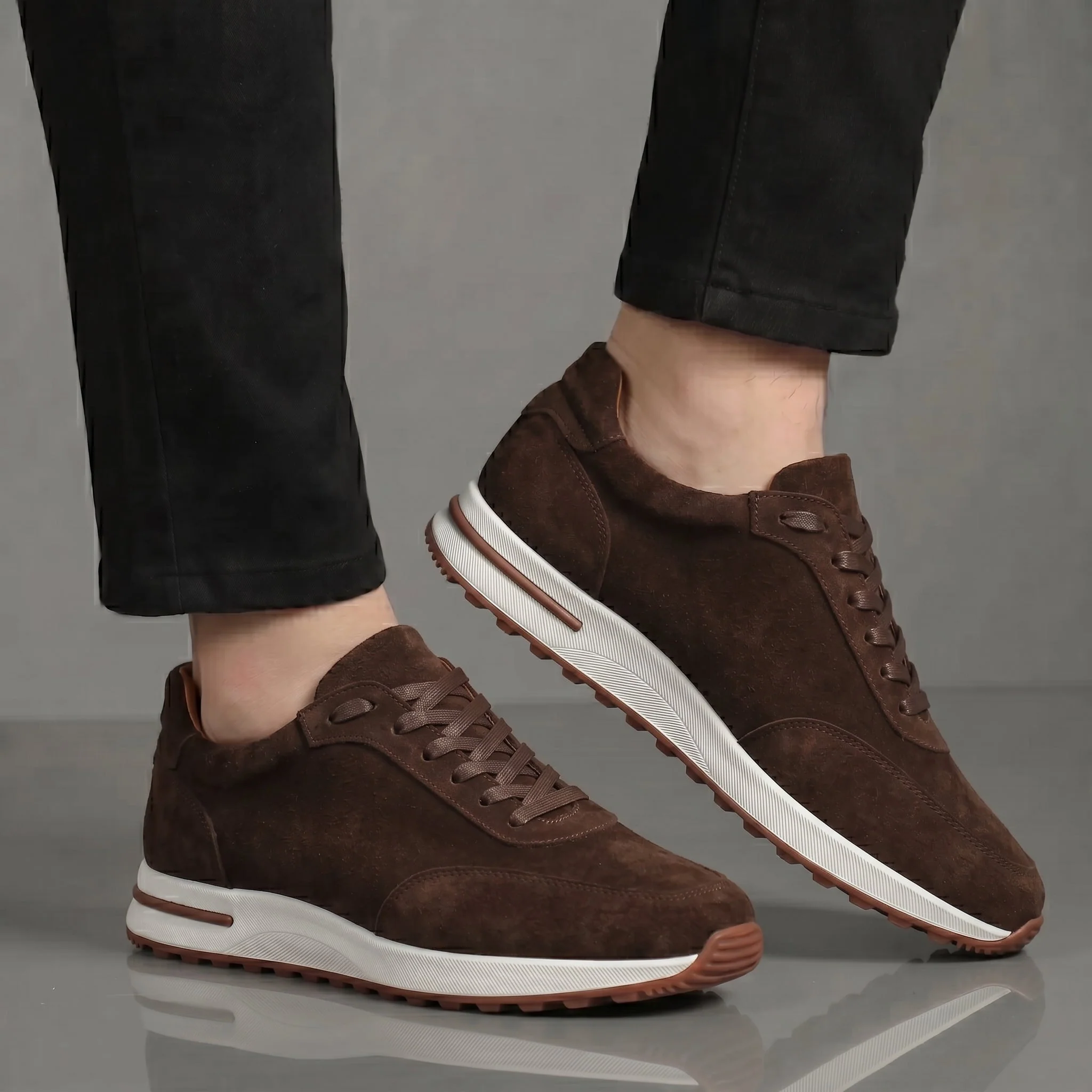 Sneakers Marron en Daim - Ultra Confortable - Image 3
