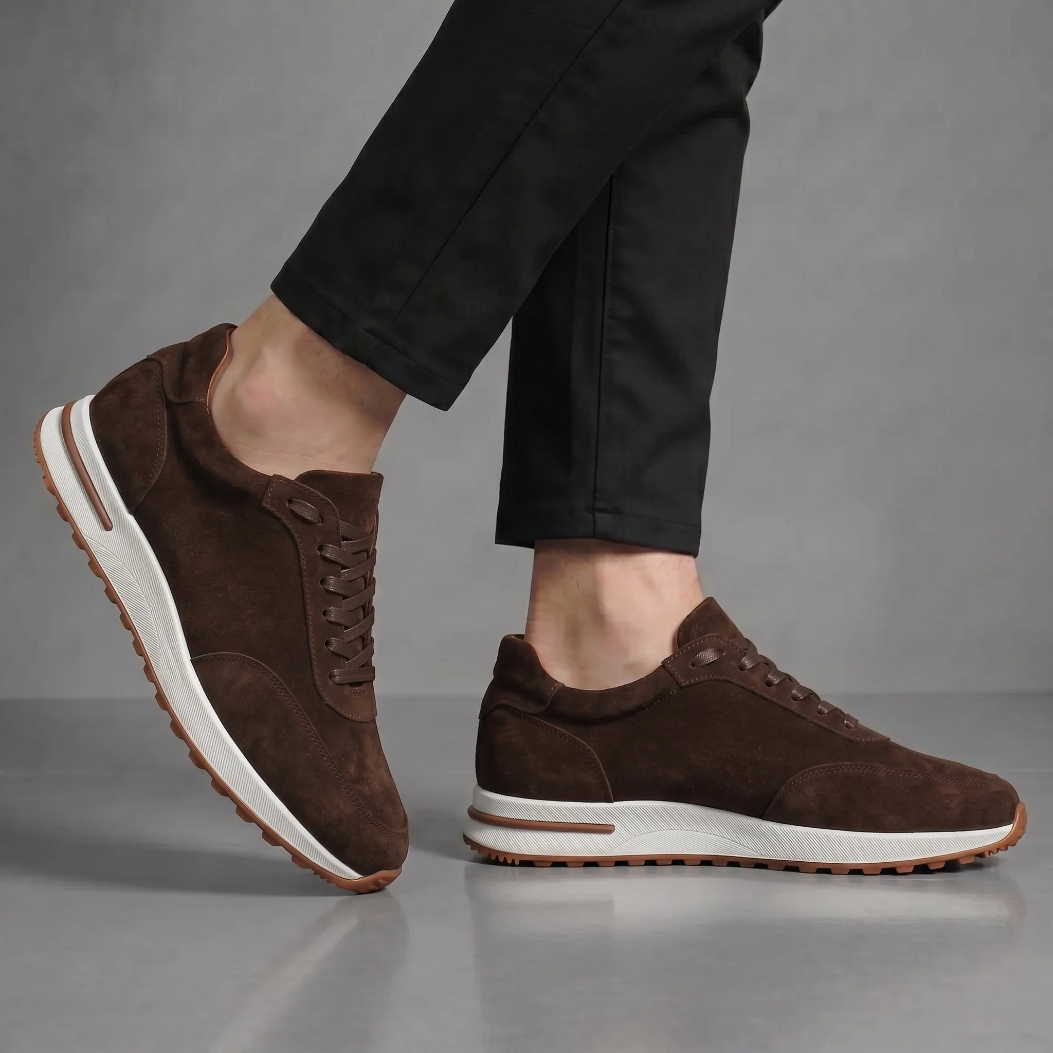 Sneakers Marron en Daim - Ultra Confortable - Image 4