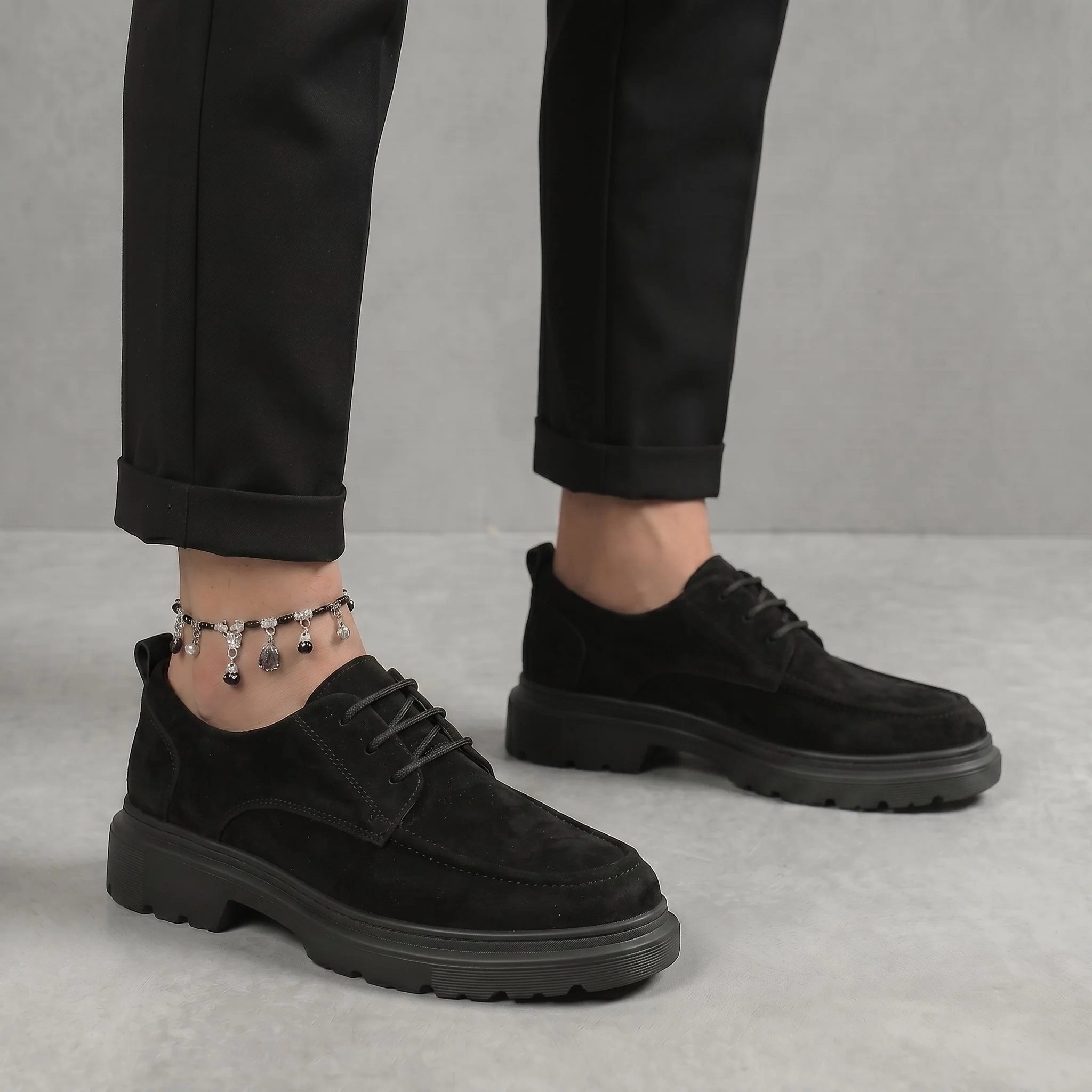Sneakers Noir Daim Tres Confortable - Femme - Image 6