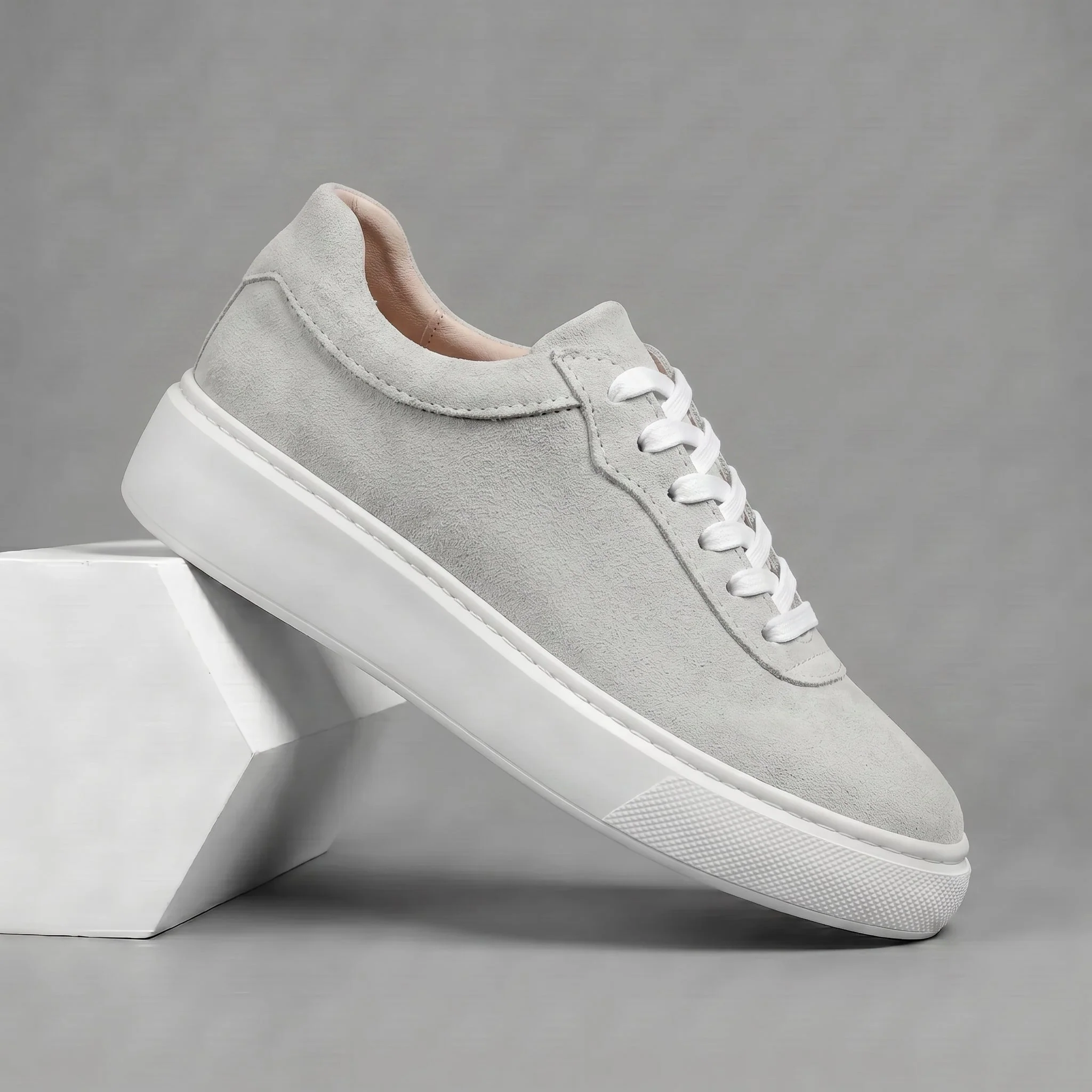 Sneakers Gris en Daim Tres Confortable - Femme - Image 5