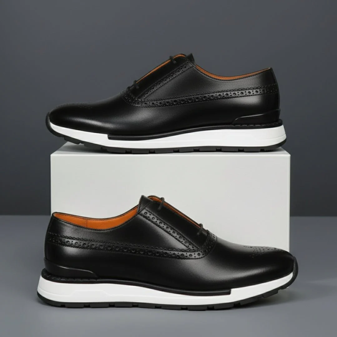 Sneakers Noir de Luxe en Cuir  - Tres Confortable - Image 5