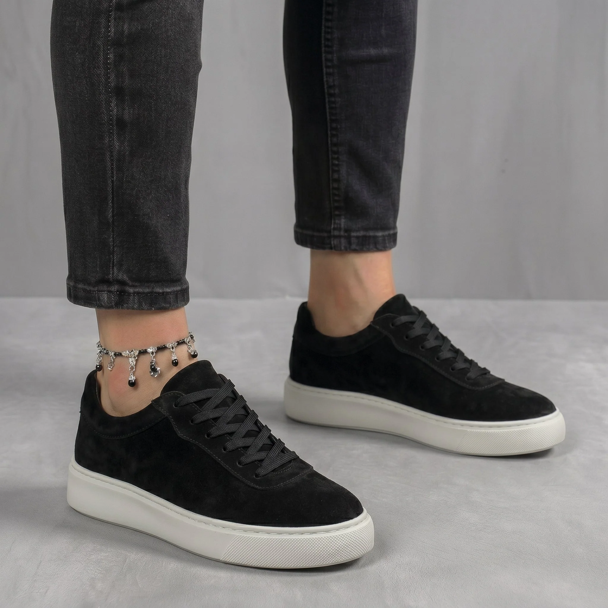 Sneakers Noir en Daim Tres Confortable - Femme - Image 6